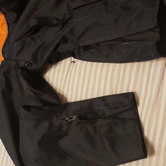 Women's Daniel Donovan muli- weather nylon motorcycle jacket size Small.  Black - Picture 7 of 8